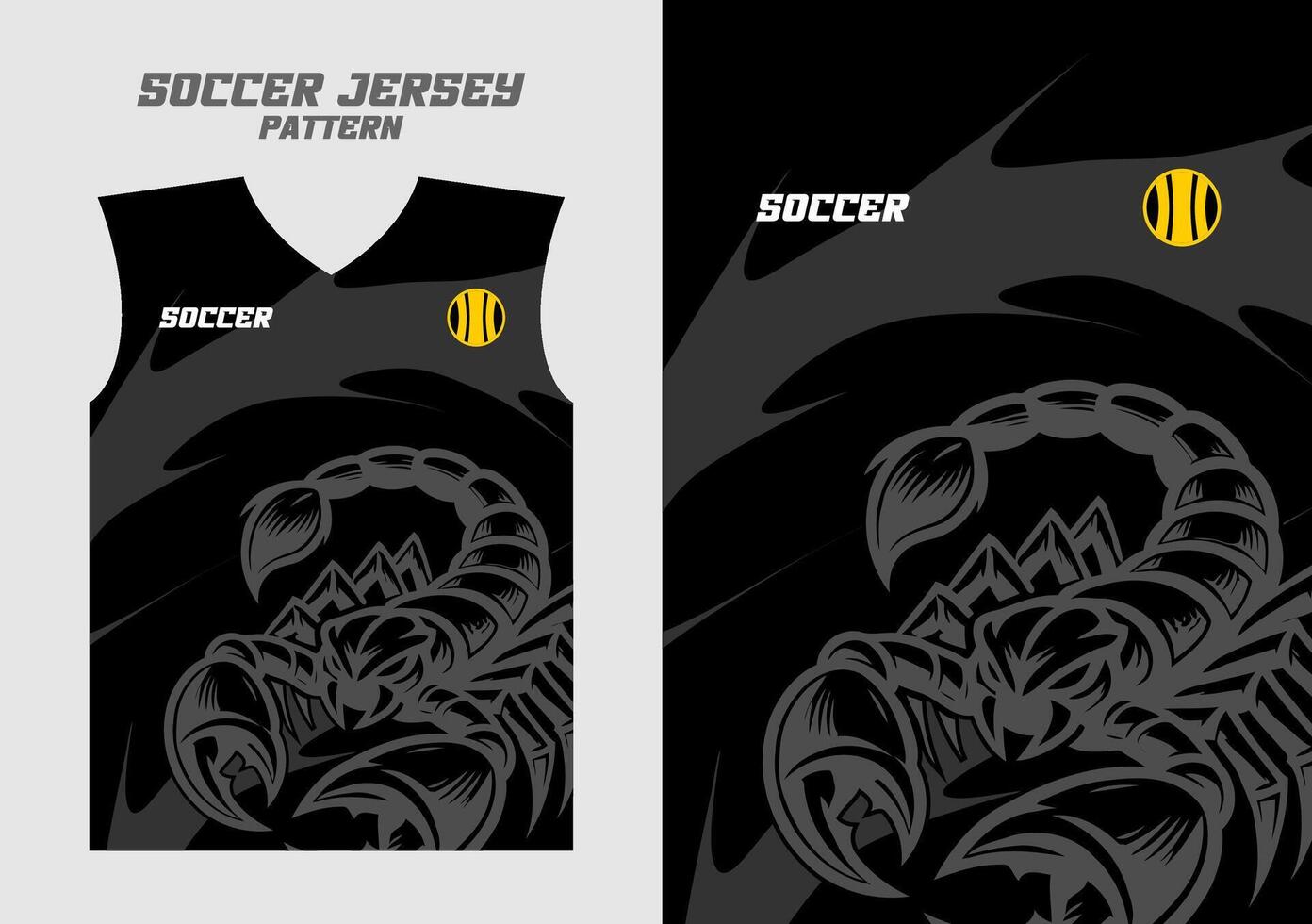 template jersey black with scorpion ilustration vector