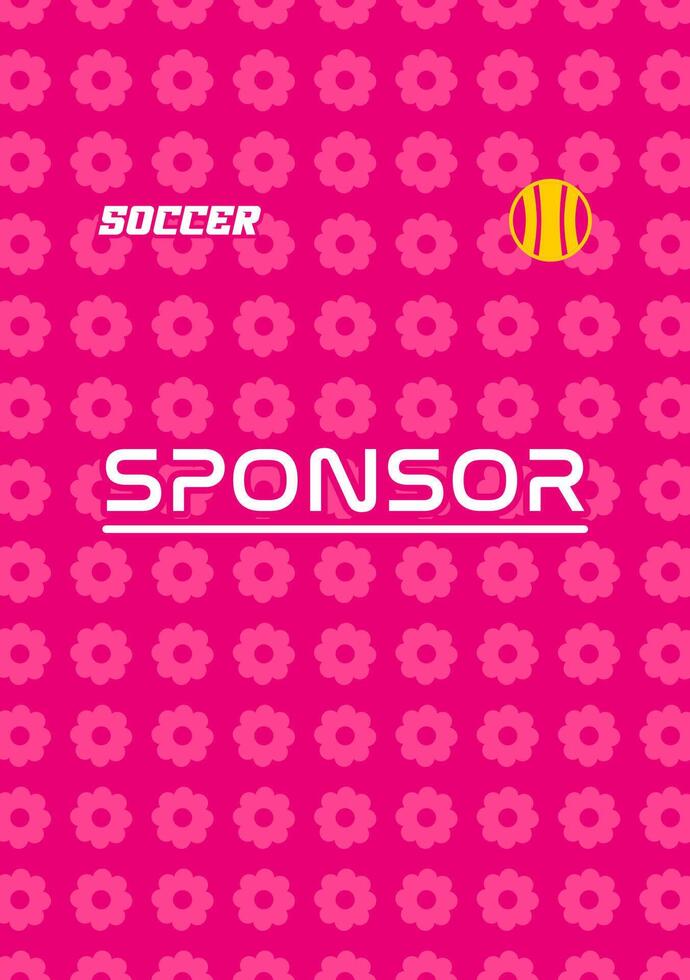 jersey template pink with flower pattern vector
