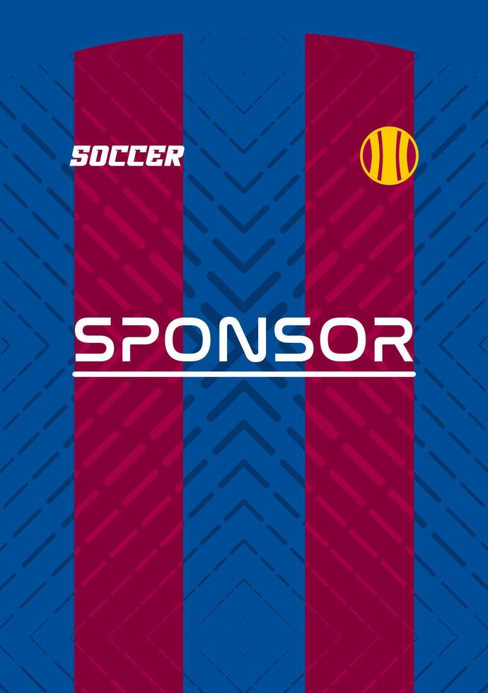 jersey template red and blue soccer uniform vector