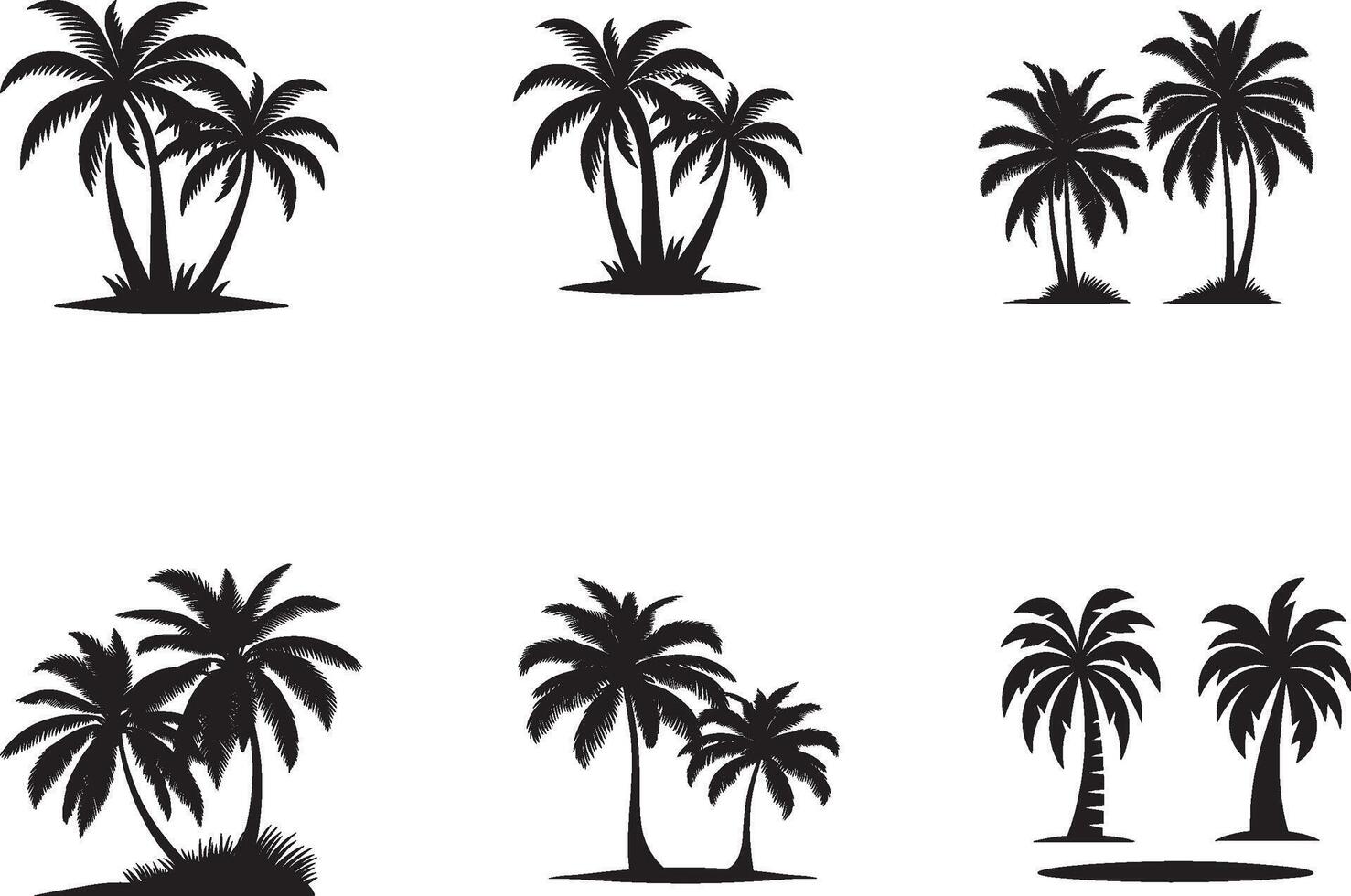 Coconut Tree Silhouette vector