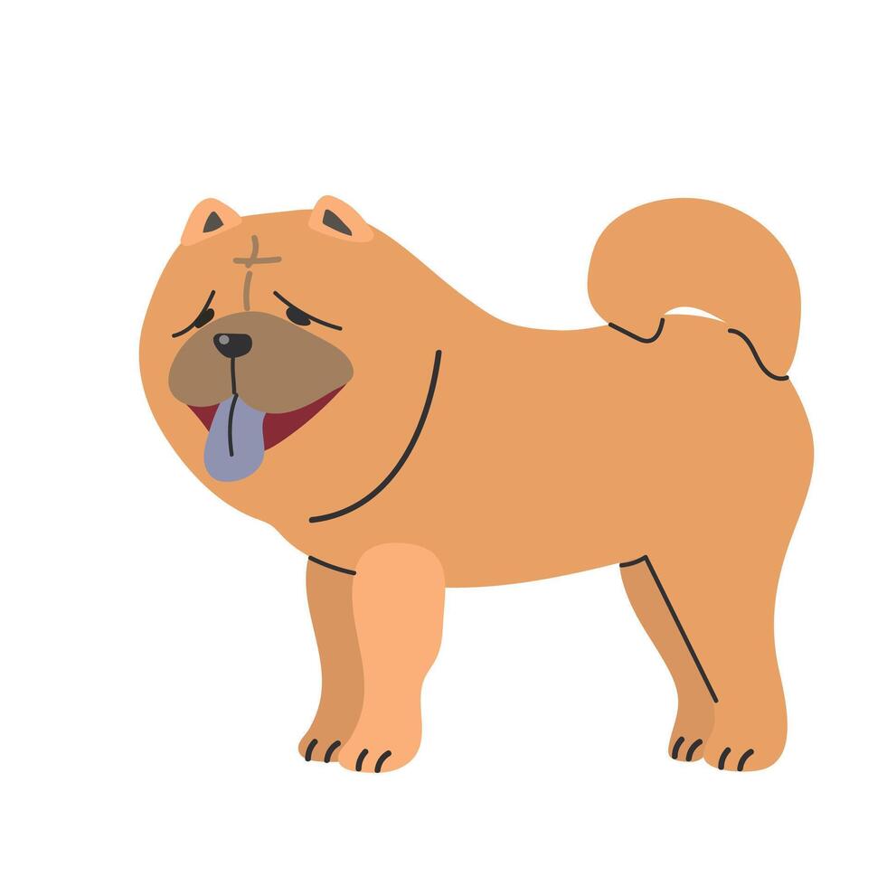 Chow chow icon clipart avatar logotype isolated illustration vector