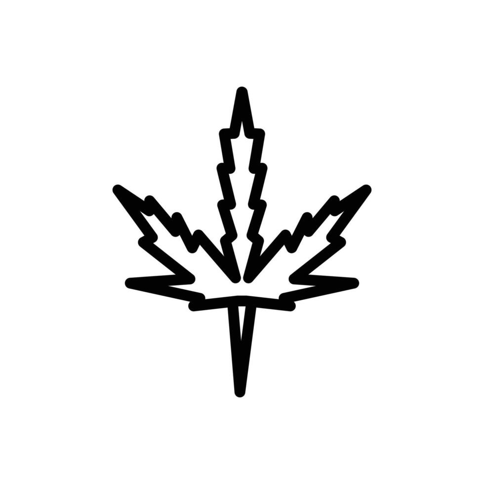 marijuana cannabis leaf icon vector