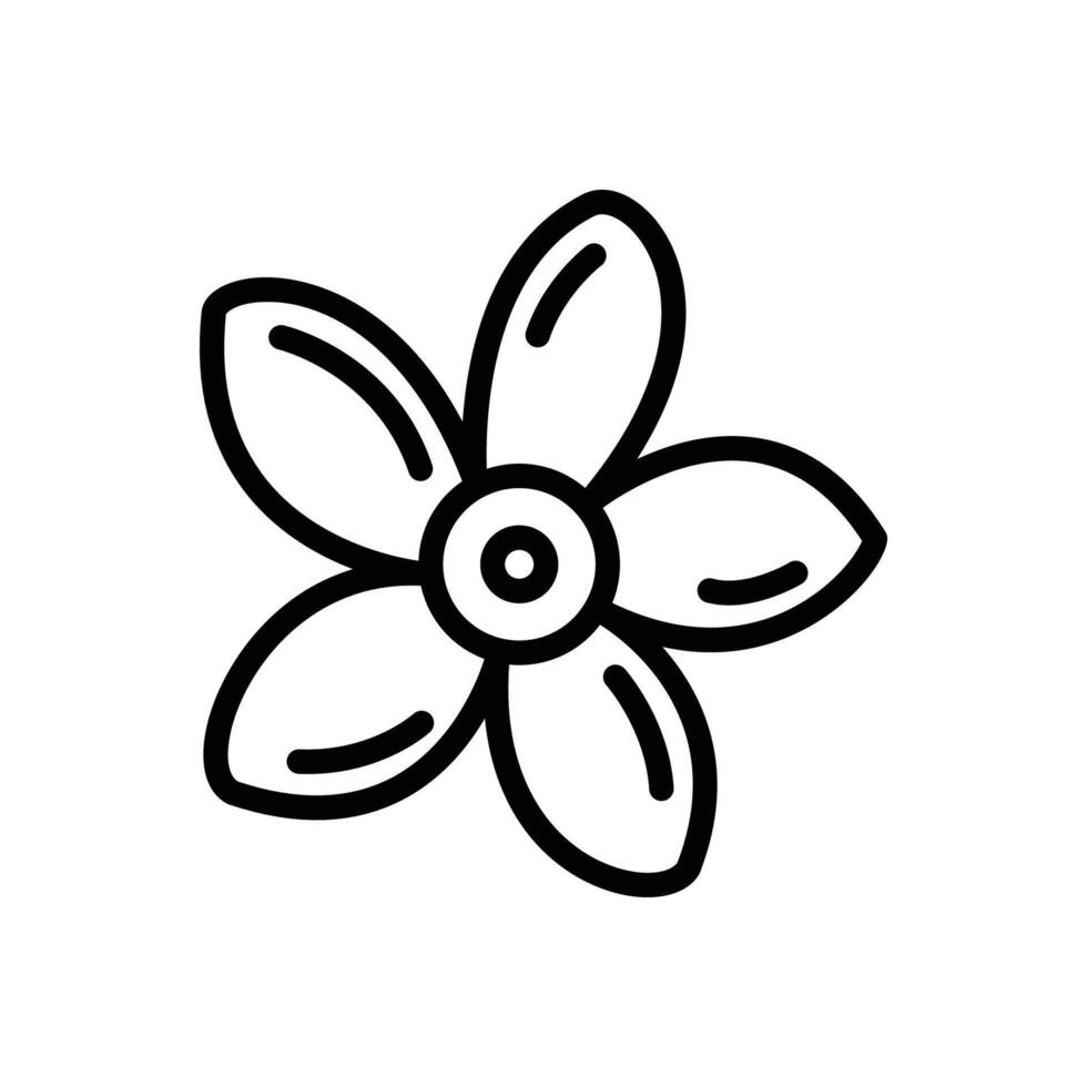 Jasmine flower icon vector