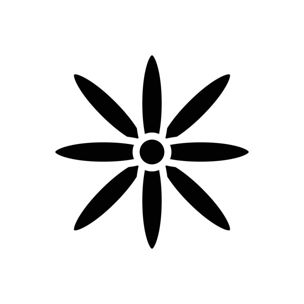 flower aster icon solid style vector