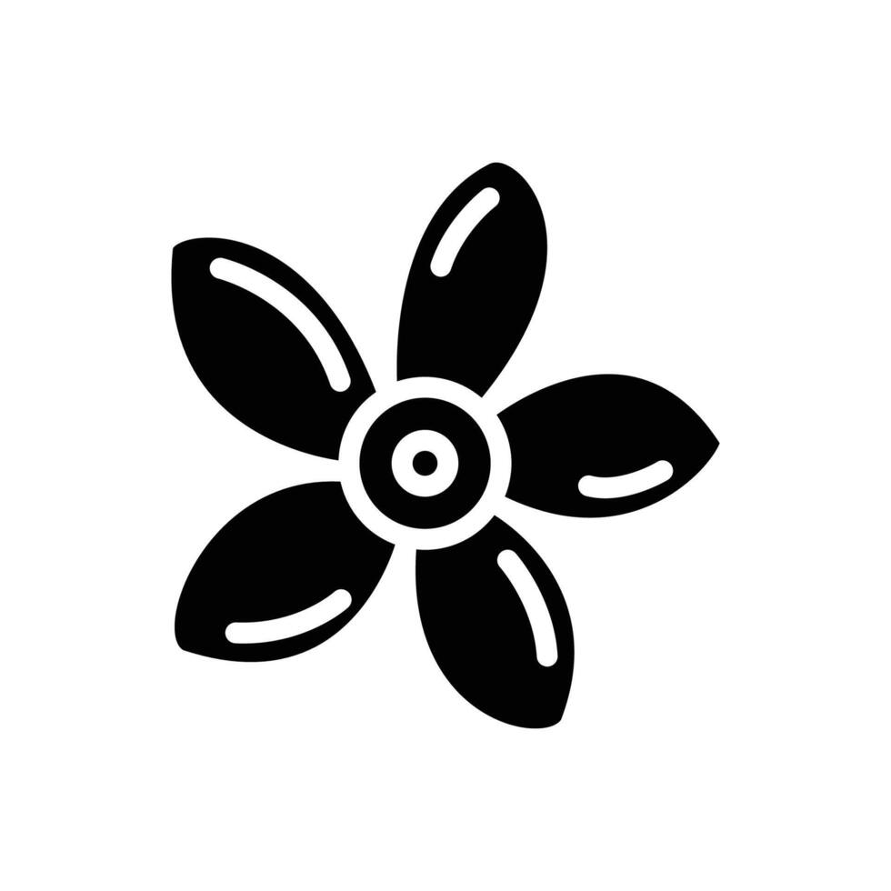 Jasmine flower icon solid style vector