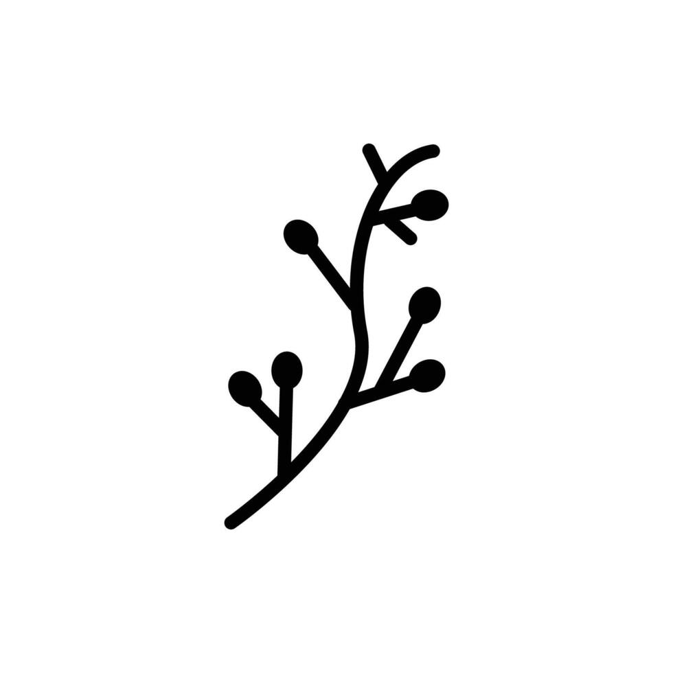 flower botanical icon solid style vector