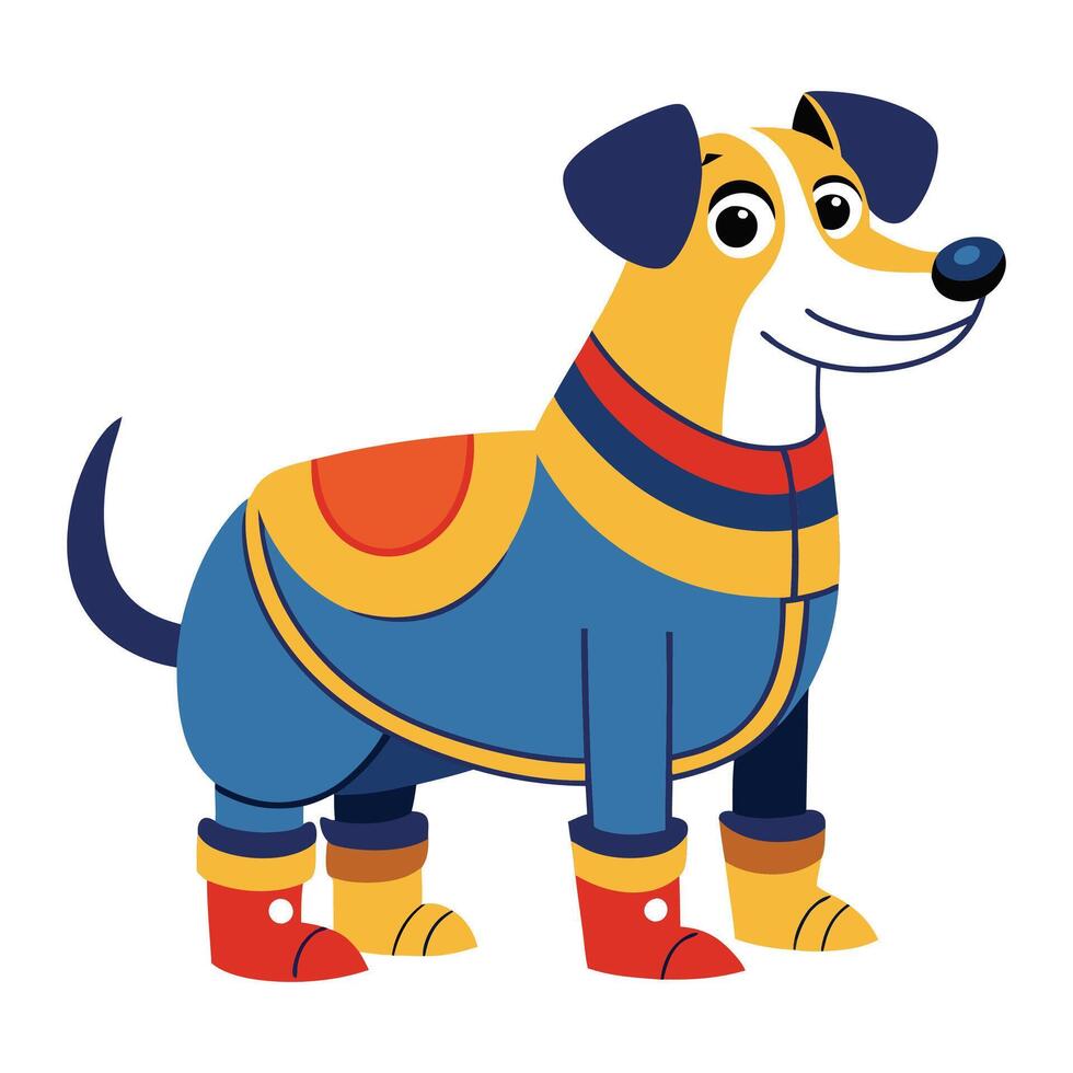 Cute funny dog. Puppy cartoon character vector