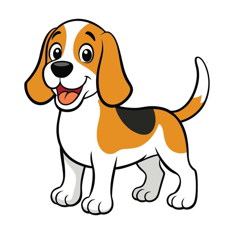 cute dog cartoon great vector