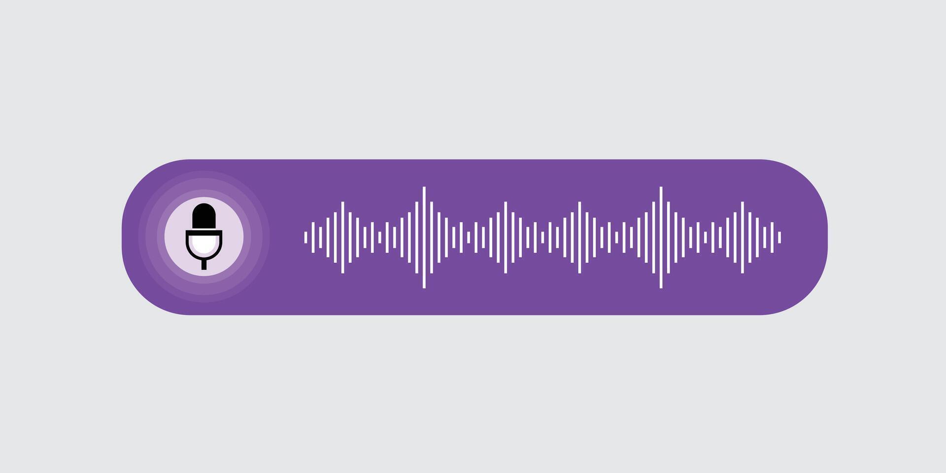 Voice message icon audio note design vector