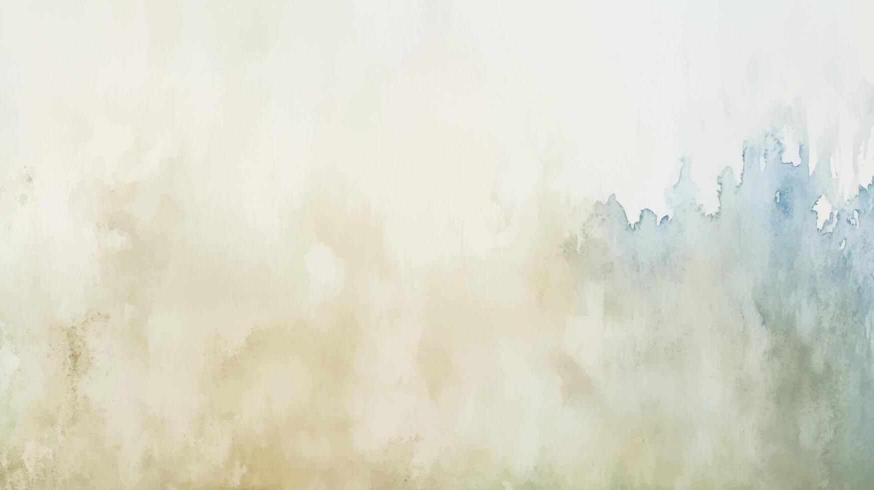 Abstract horizontal watercolor background template design. Brush stroked painting backdrop with blue green pastel color watercolour vector