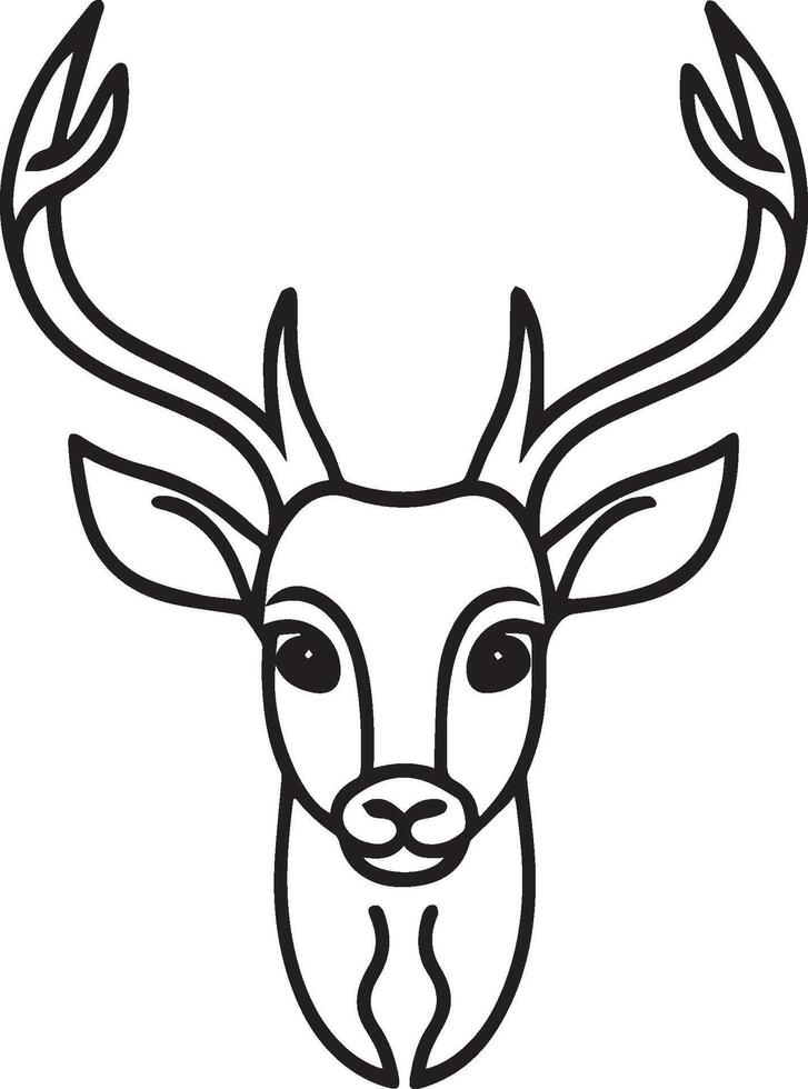 deer head design style vector