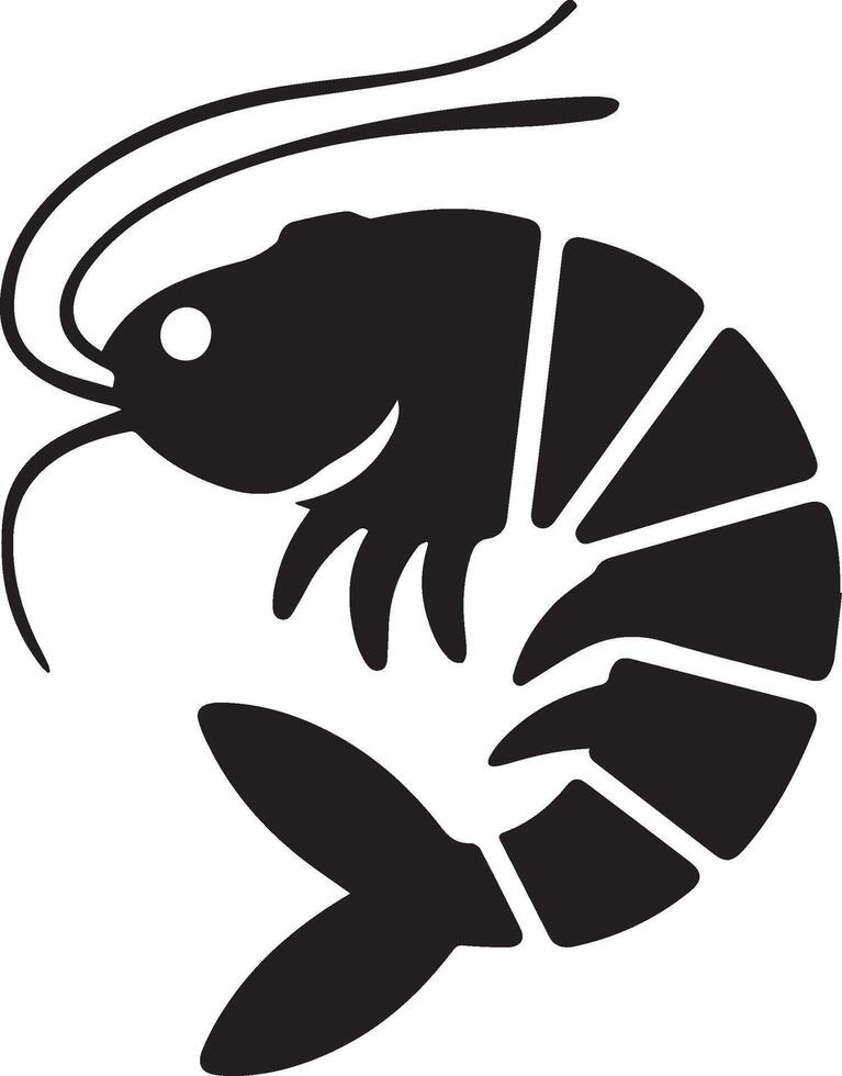 shrimp fish design art vector