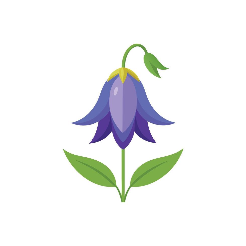 Bellflower isolated flat illustration on white background vector