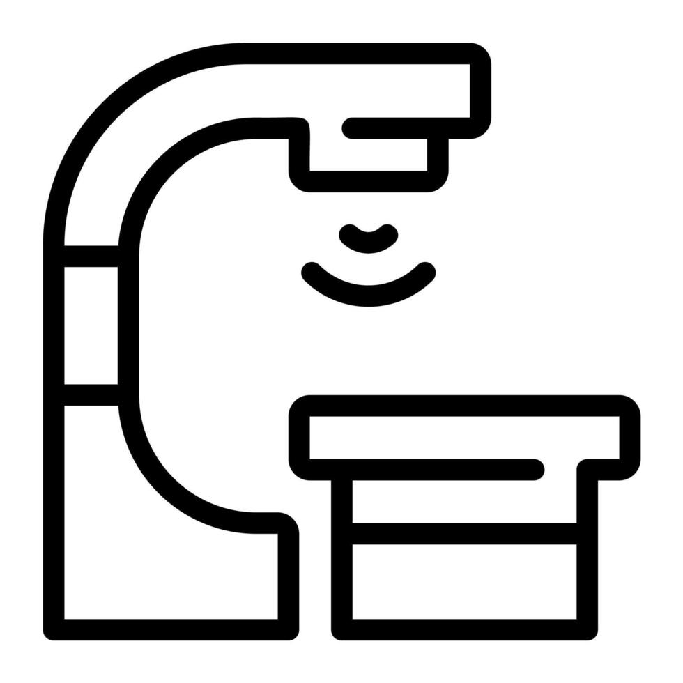 radiotherapy machine outline icon vector