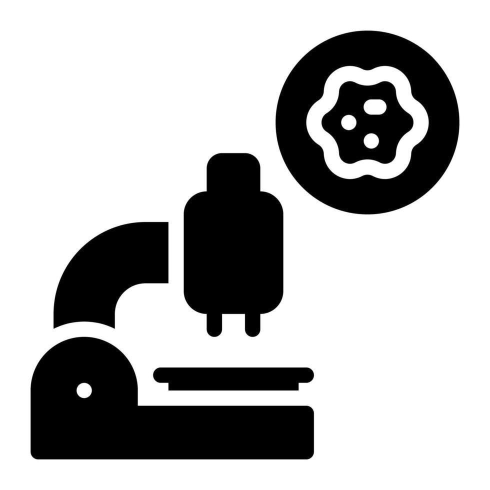 observation of cancer glyph icon vector