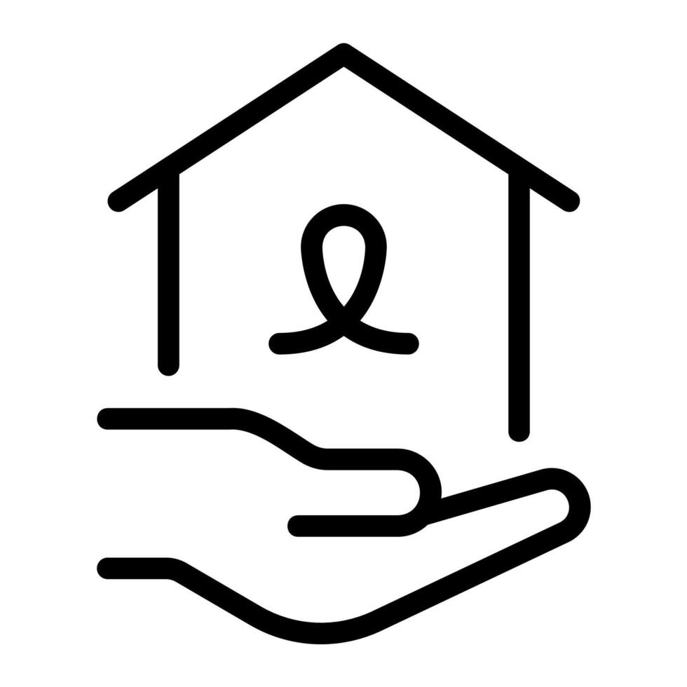 shelter house outline icon vector