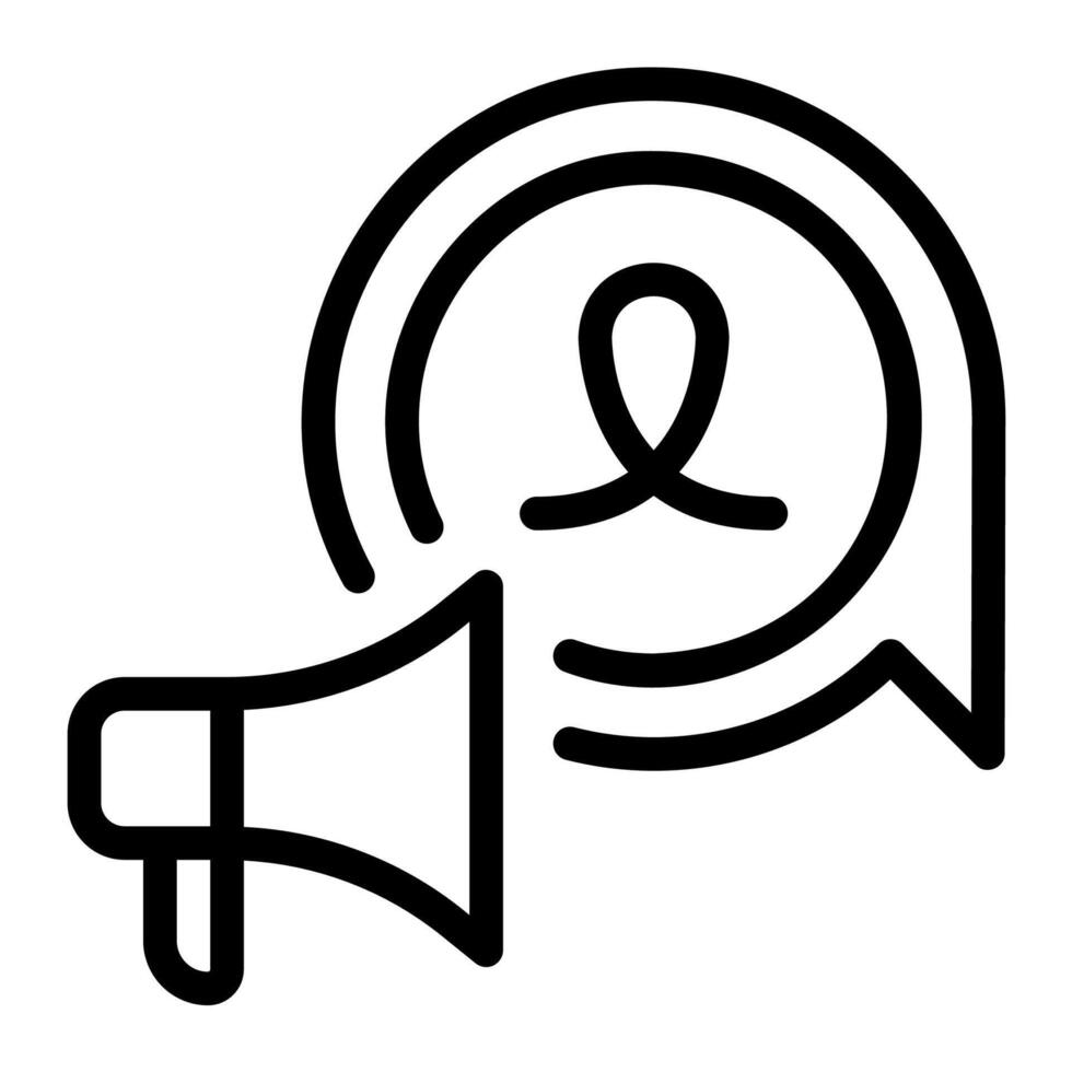 awareness support outline icon vector