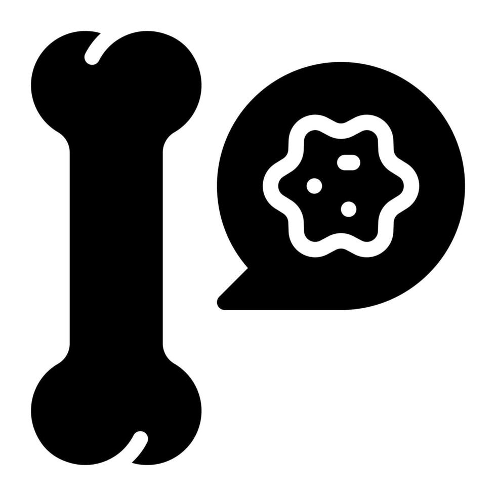 bone cancer glyph icon vector