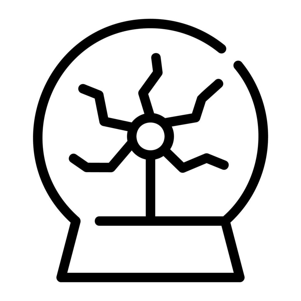 plasma ball outline icon vector
