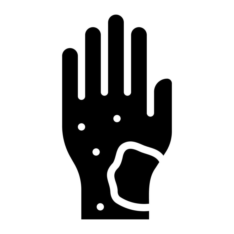 skin cancer glyph icon vector