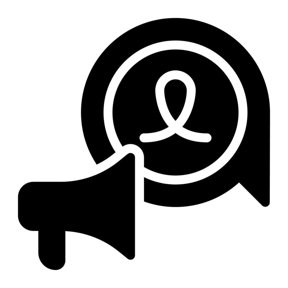 awareness support glyph icon vector