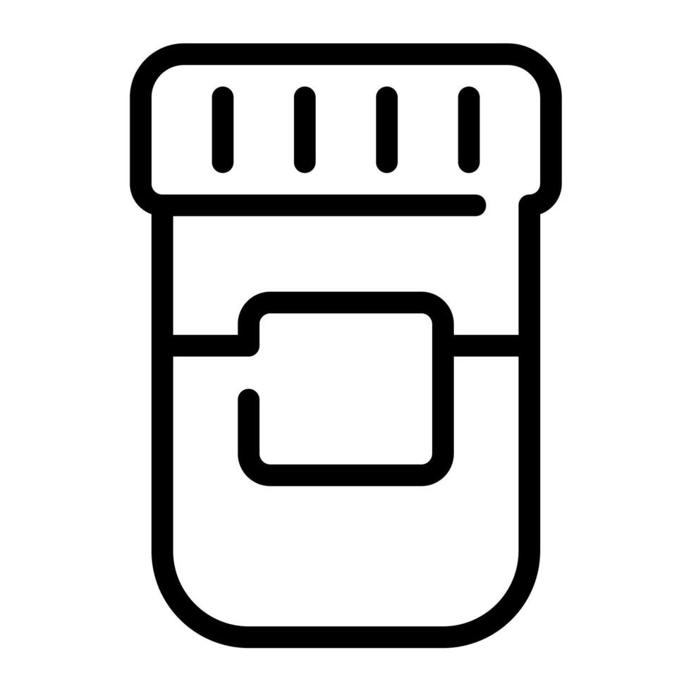 urine sample outline icon vector