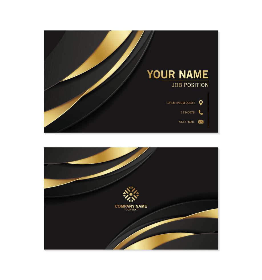 luxury dark abstract business card design vector