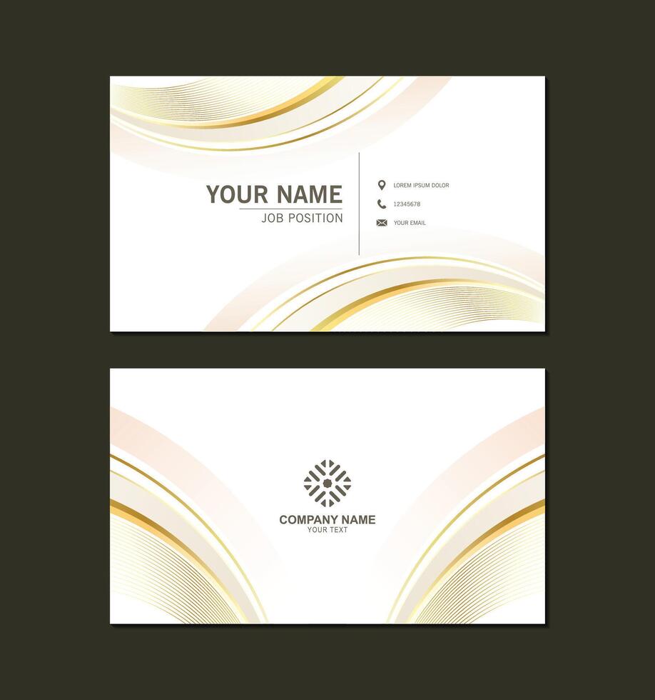 luxury abstract business card design vector