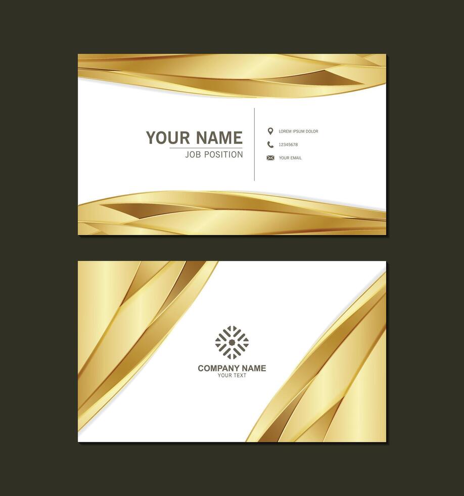 luxury abstract business card design vector