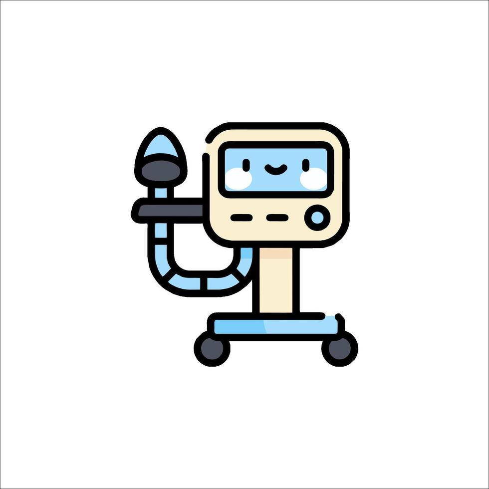A cartoon character sitting on a machine vector