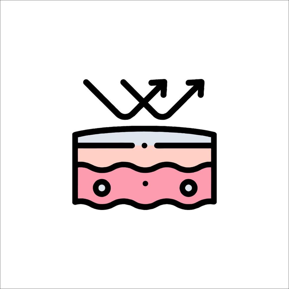 A pink and black icon of a woman's face vector