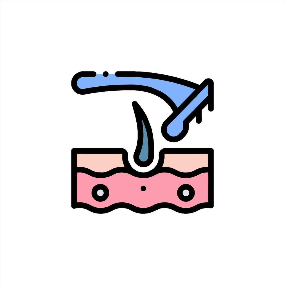 A barber's chair with a razor and scissors vector
