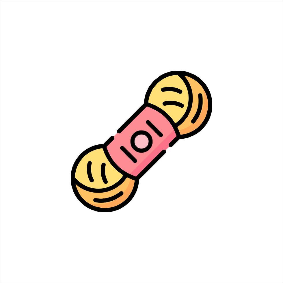 A cartoon of a skateboard with a skateboard wheel vector