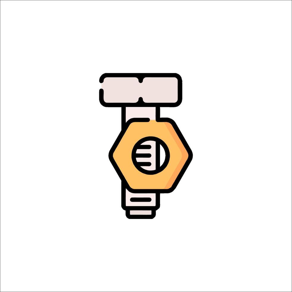 A wrench with a nut on it vector