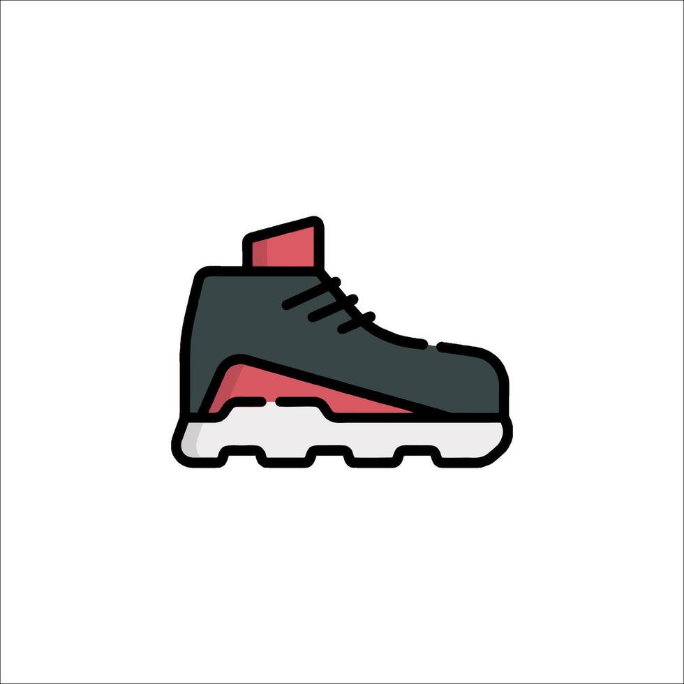 A shoe icon with a black and red sole vector