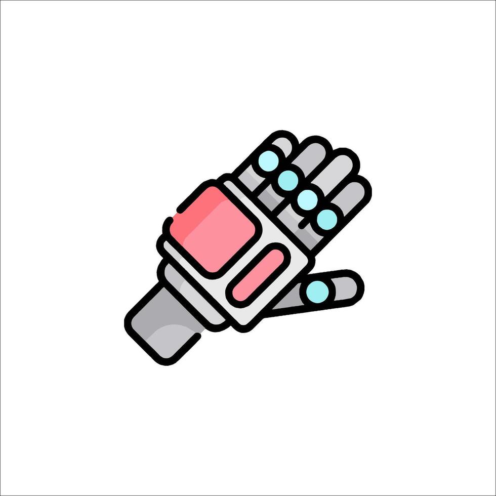 A robot hand with a glove on it vector