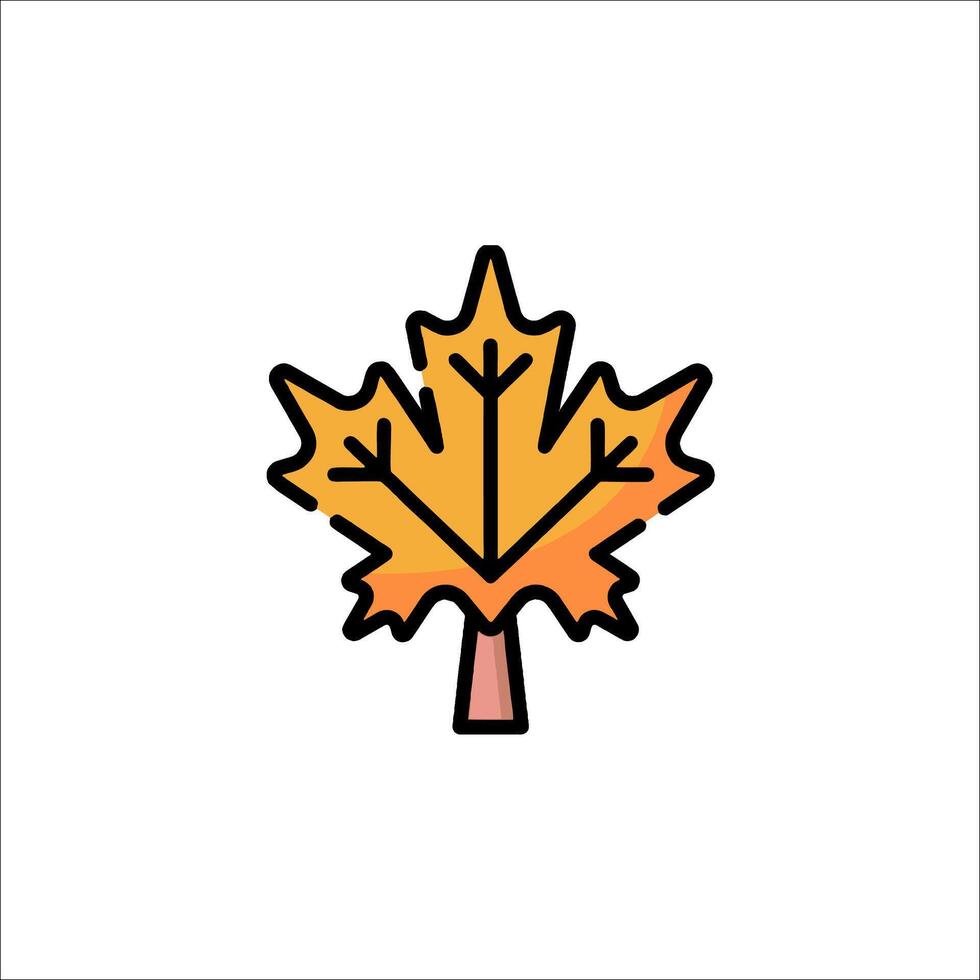 A maple leaf icon on a white background vector