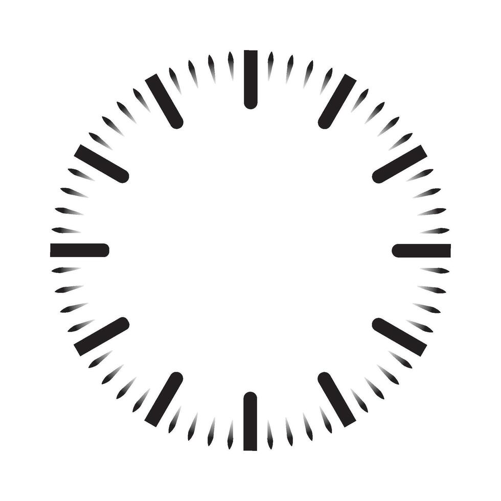 A black and white clock face with a white background vector
