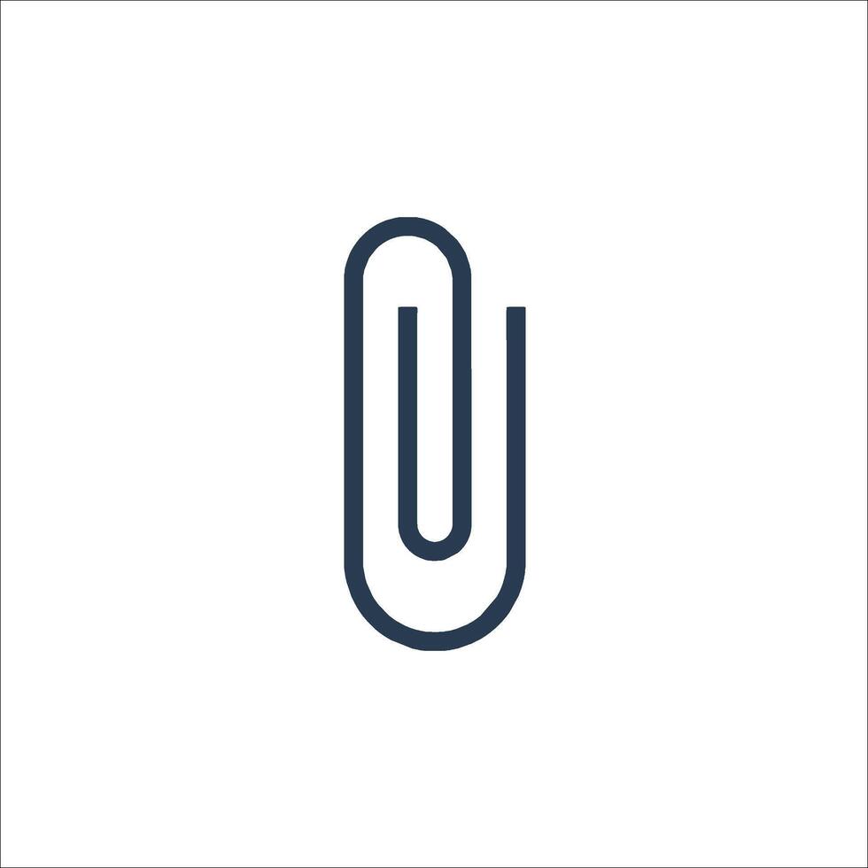 A paper clip icon on a white background vector