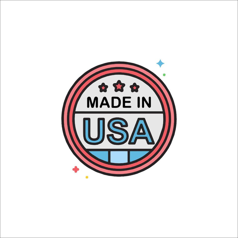 Made in usa logo vector
