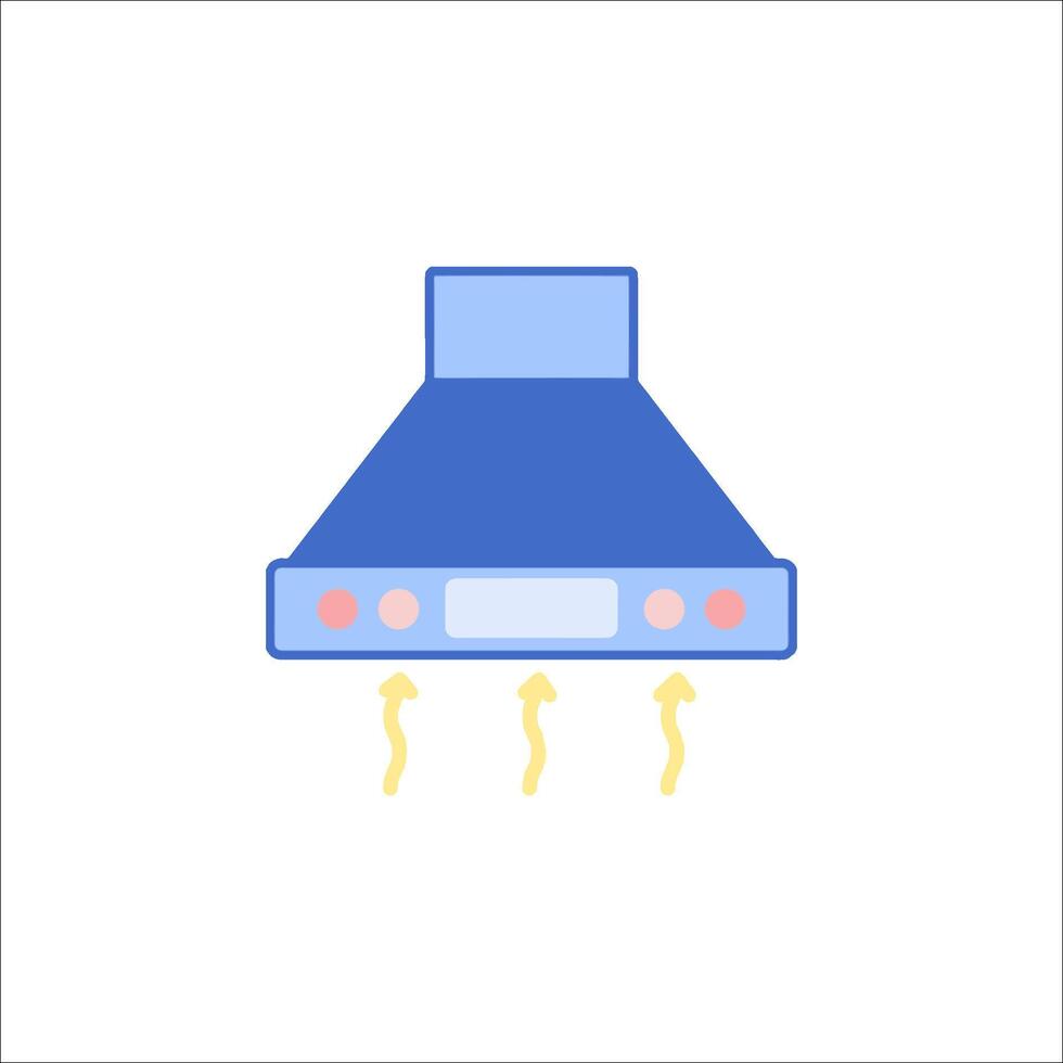 A kitchen stove with a vent on it vector