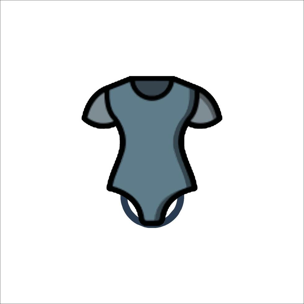 A blue bodysuit icon on a white background vector