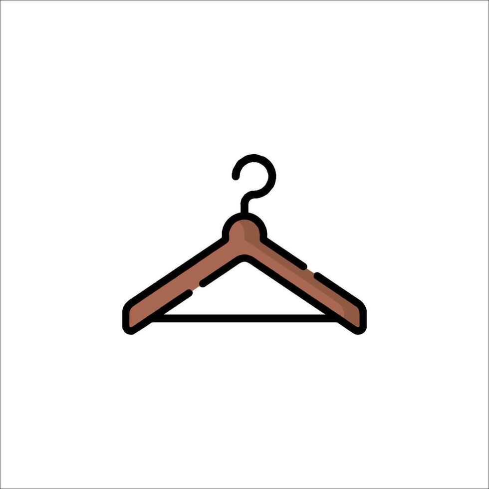 A hanger with a coat on it vector