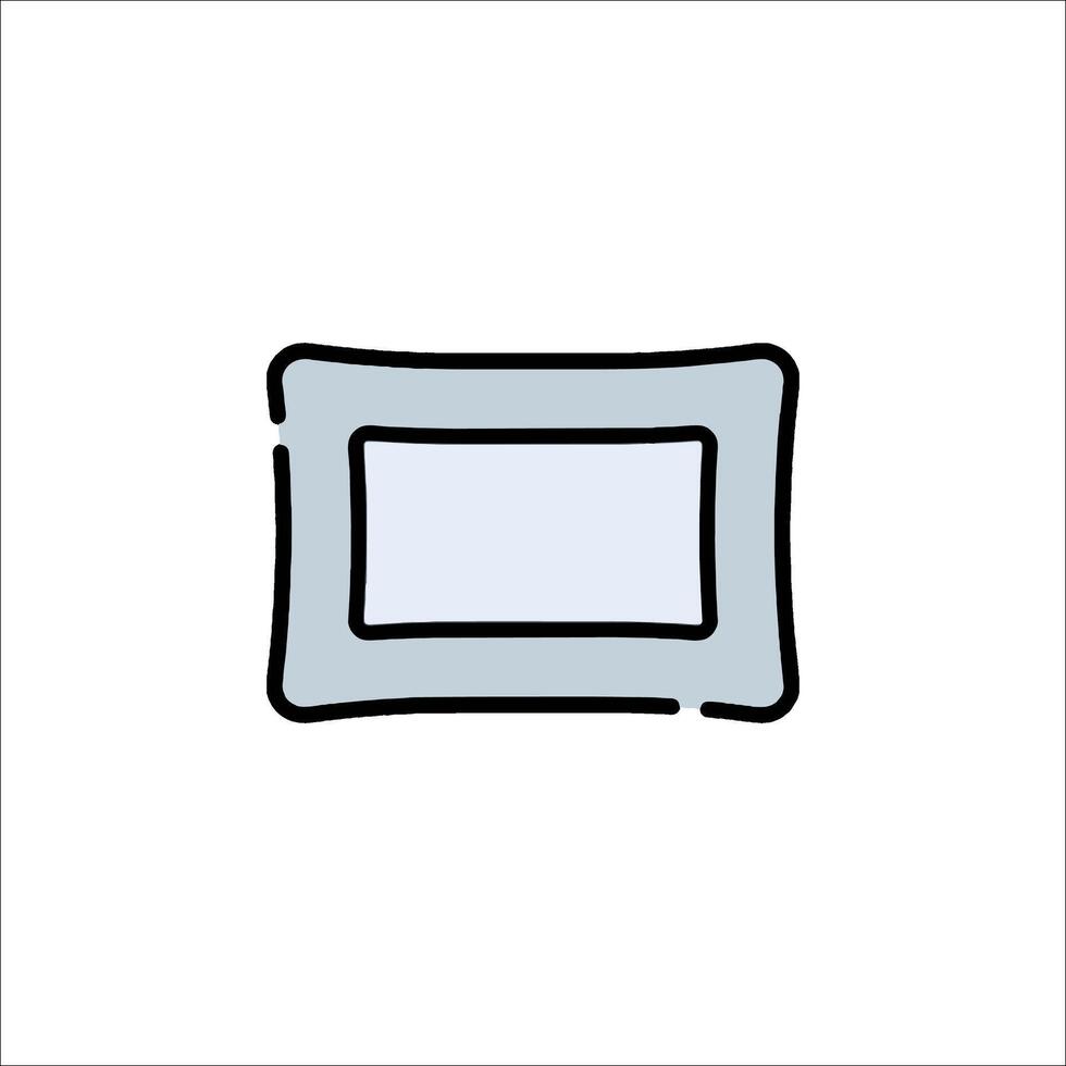 A square frame with a black border on a white background vector