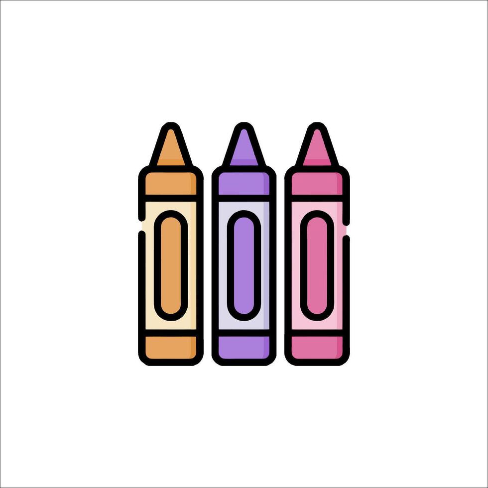 Crayons icon illustration vector