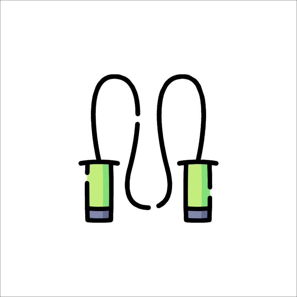 Two green earphones with wires connected to them vector