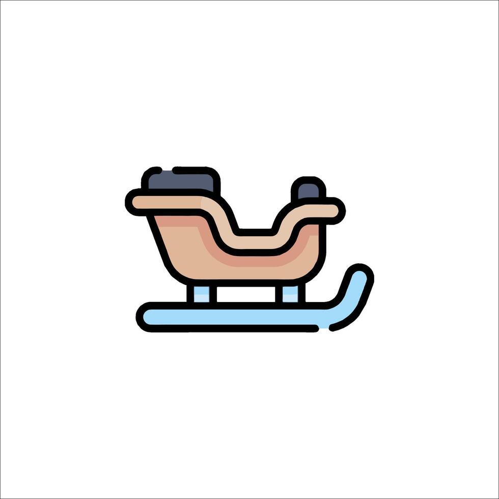 Sled icon illustration vector