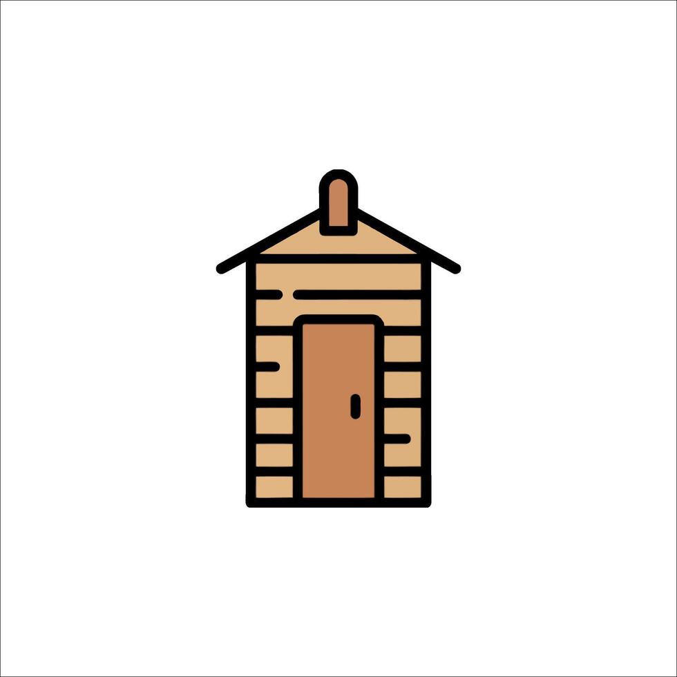 Outhouse icon illustration vector