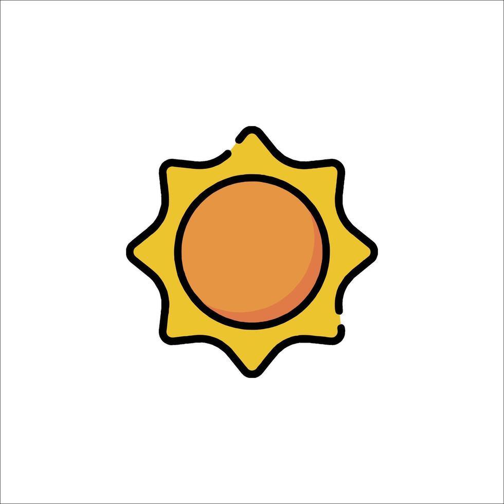 Sun icon illustration vector