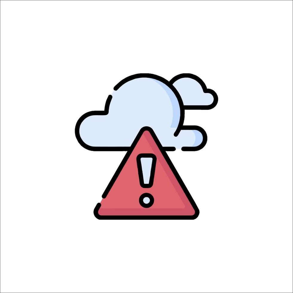 A cloud with an exclamation mark on it vector